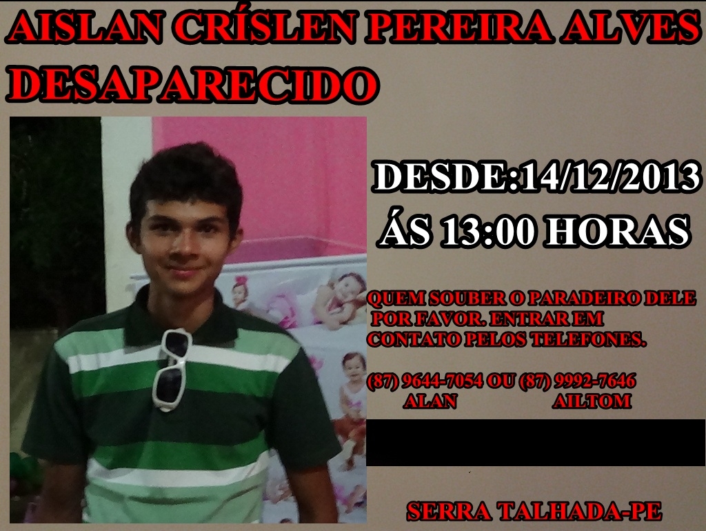 Aislan: Família amarga 1 mês de angústia e percorreu 5 cidades à procura do garoto