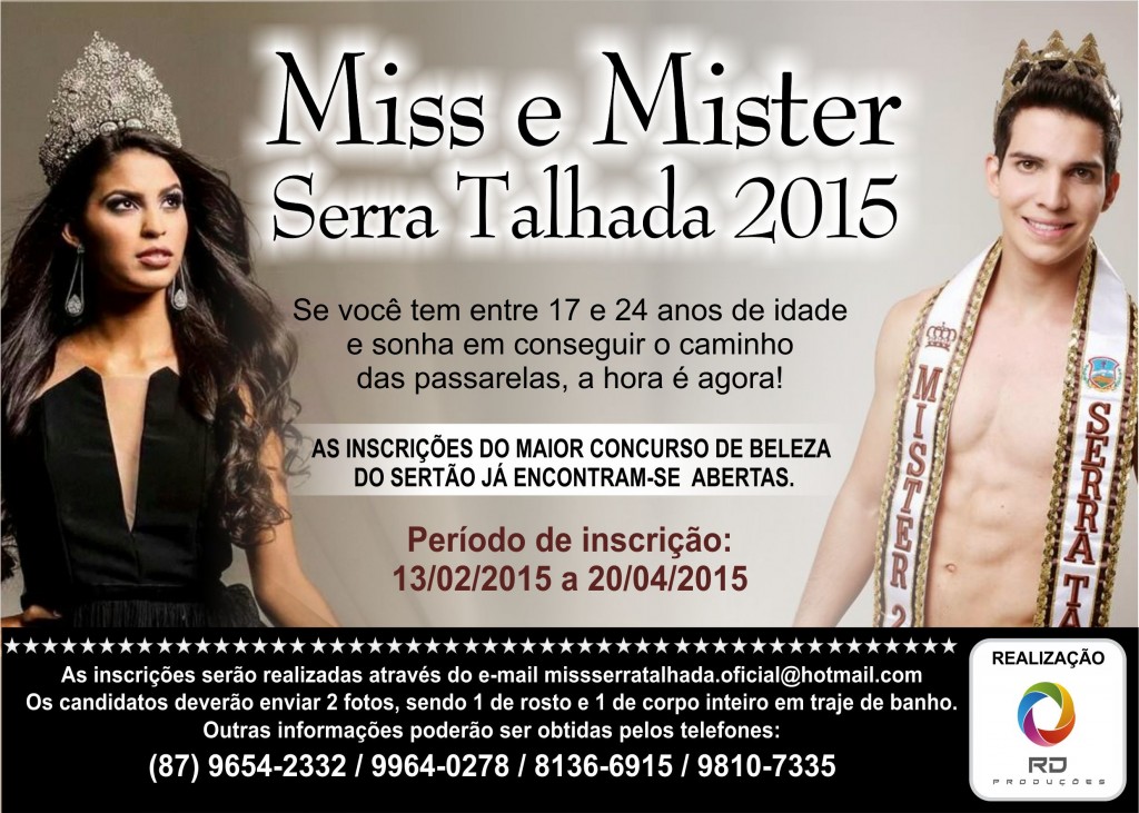 MISS E MISTER SERRA TALHADA 2015