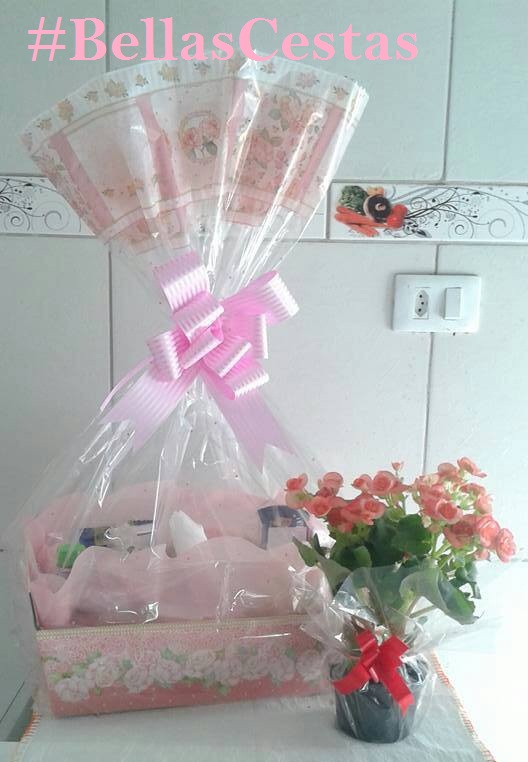 cesta + flores