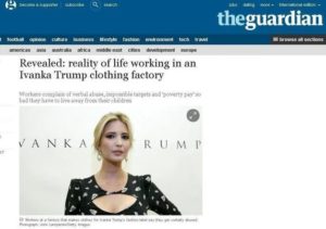 Funcionários de fábricas de Ivanka Trump relatam maus tratos