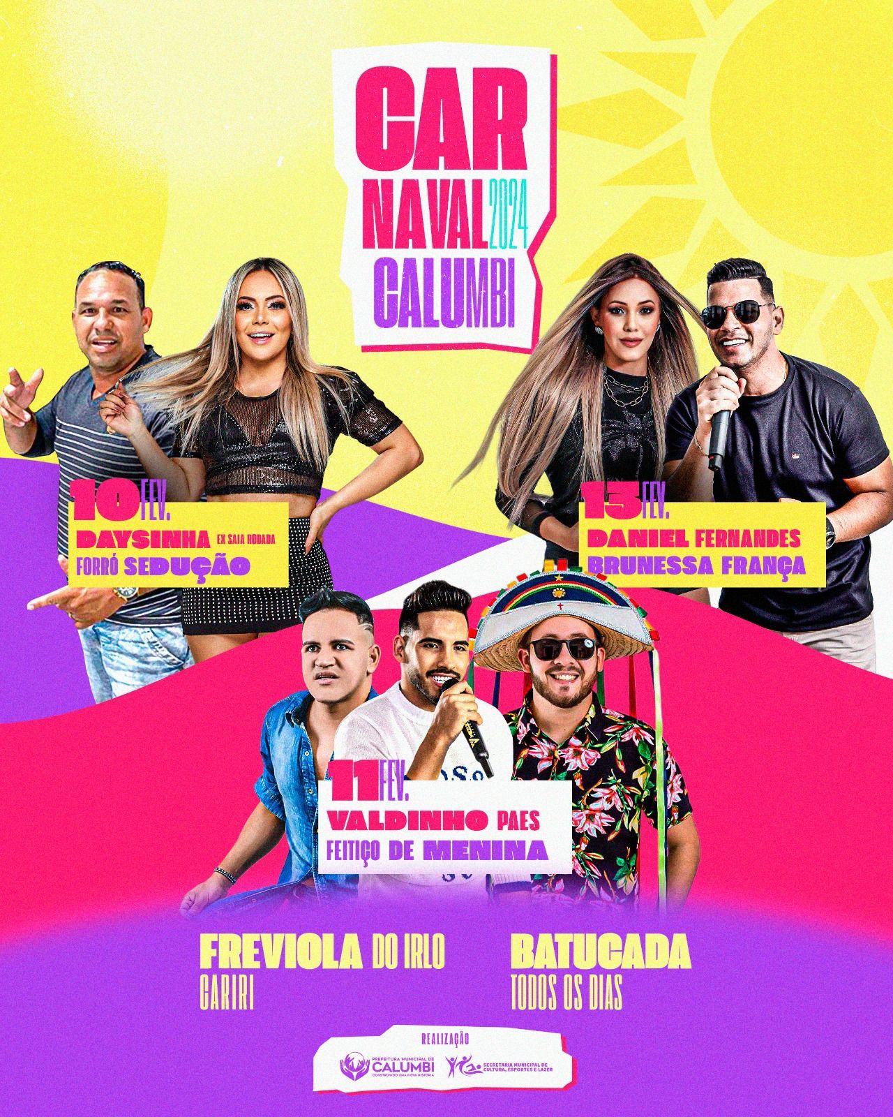 Calumbi Anuncia Shows Do Carnaval Farol De Not Cias Refer Ncia