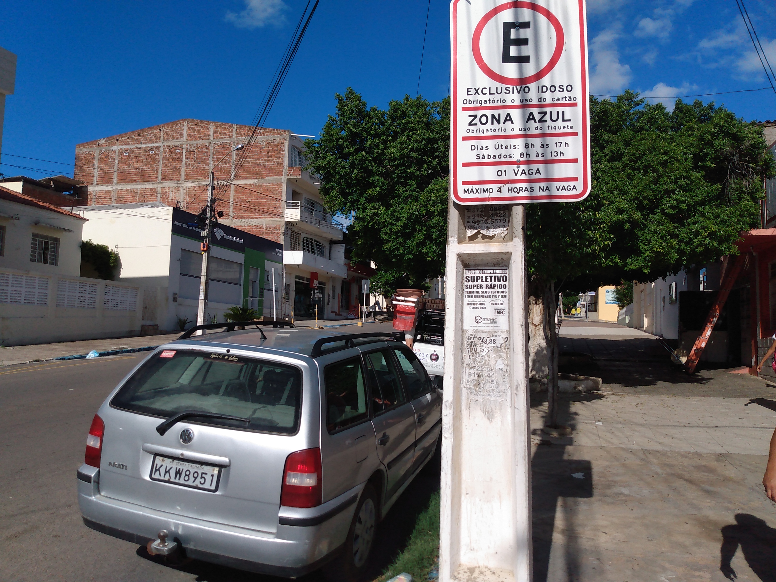 Idoso é multado na zona azul em Serra Talhada