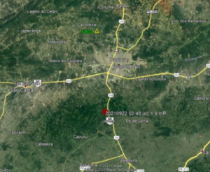 Caruaru tem tremor de magnitude 1.9