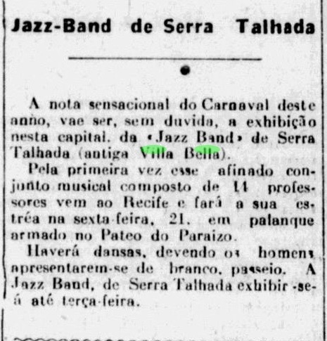 A Jazz Band de ST também encantou o carnaval do Recife