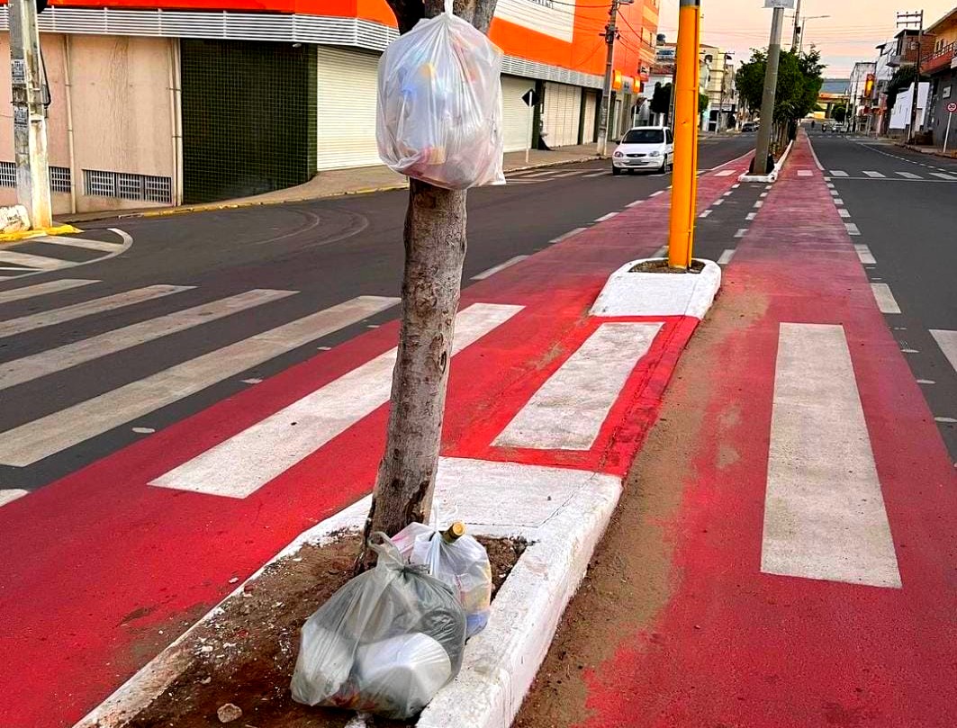 Moradores estão transformando ciclovia de ST em lixão
