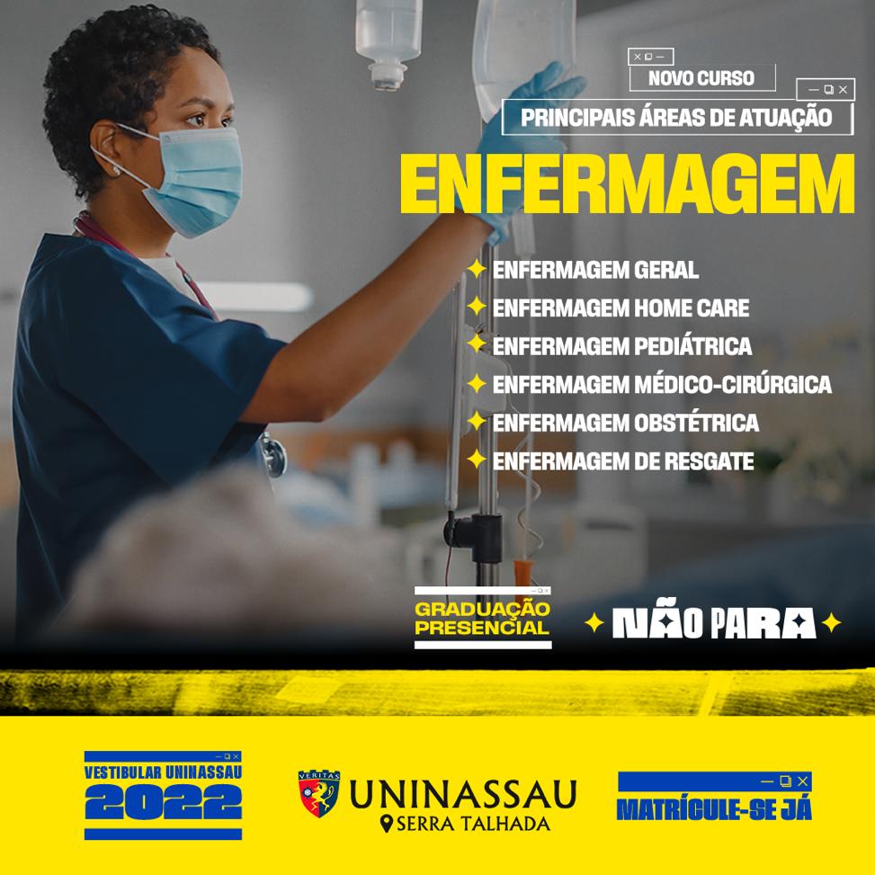 Uninassau Serra Talhada abre inscrições para Enfermagem