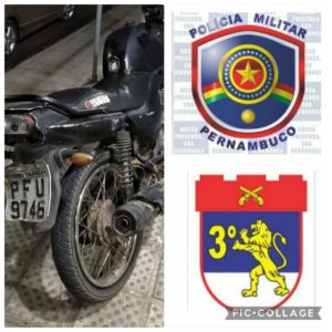 Moto furtada no Ipsep, em ST, é encontrada em Custódia