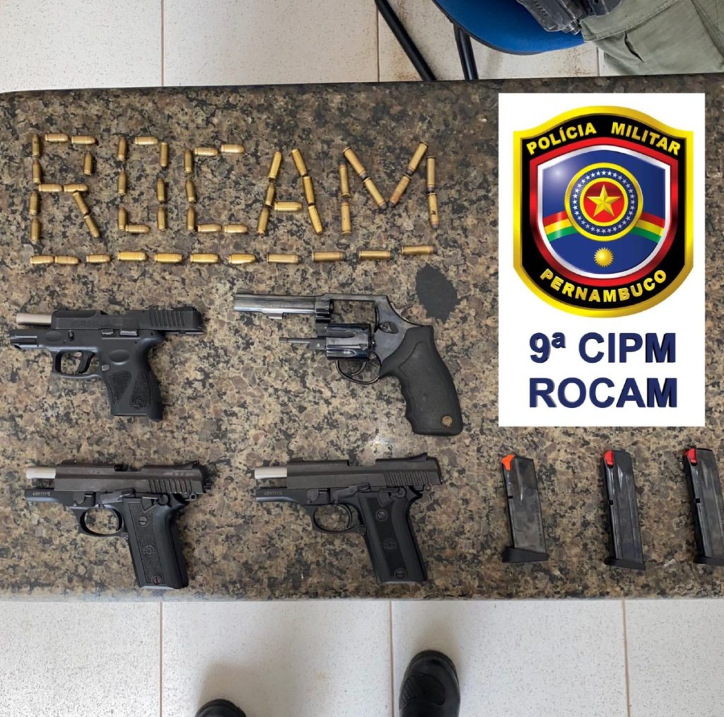 PM prende homens com armas e munições no Sertão