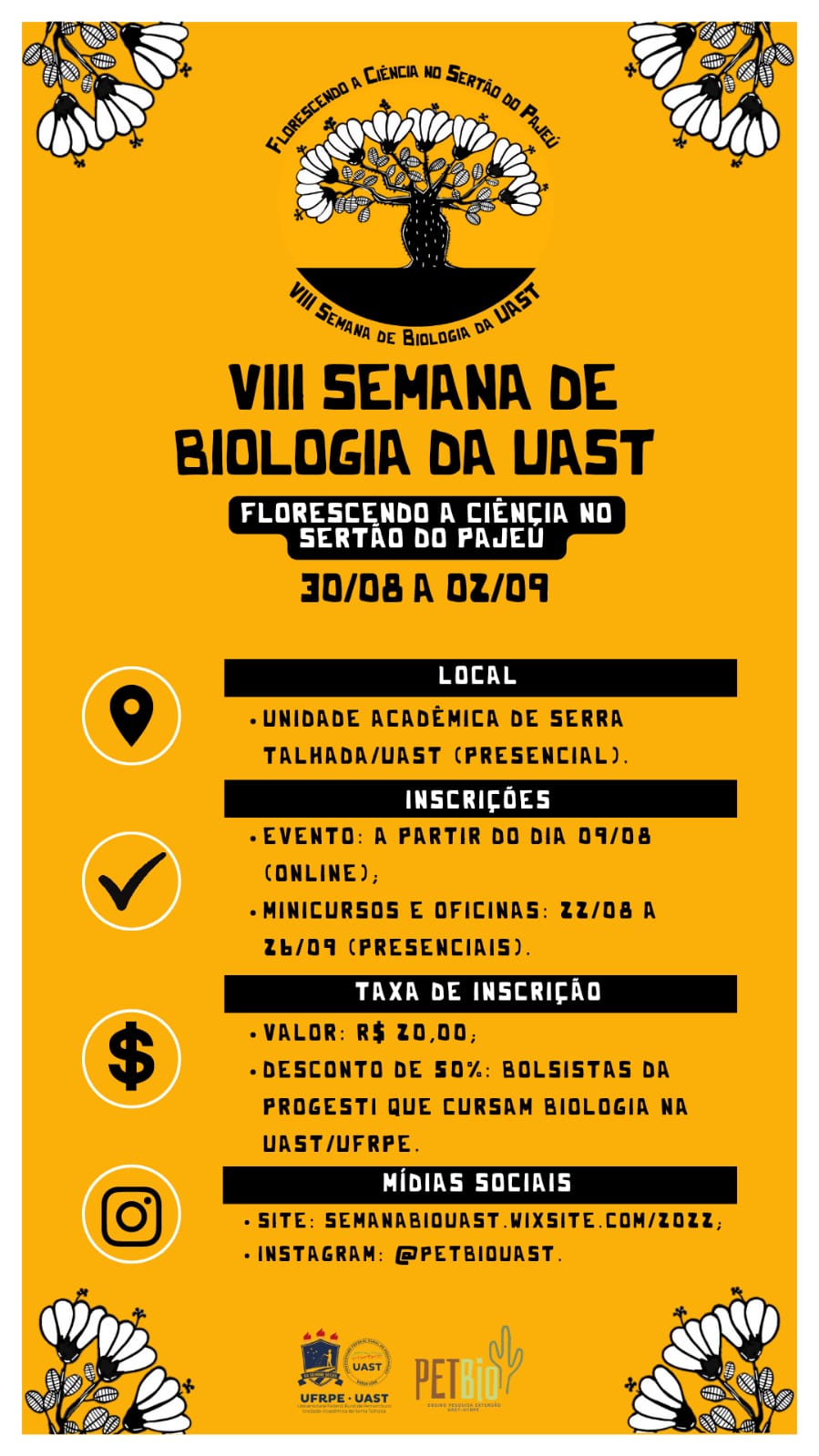 UFRPE incentiva a ciência com VIII Semana de Biologia da Uast