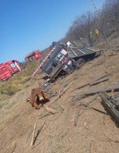 Acidente com caminhão boiadeiro deixa vítimas no Sertão