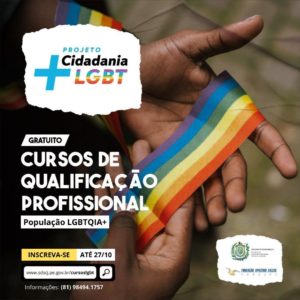 +Cidadania LGBT prorroga inscrições para cursos profissionalizantes