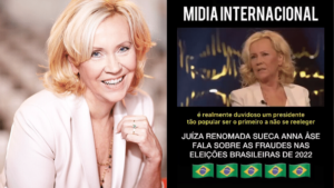 Cantora do ABBA vira 'juíza renomada' em fake news bolsonarista