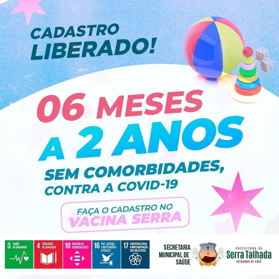 ST vai vacinar crianças de 6 meses a 2 anos