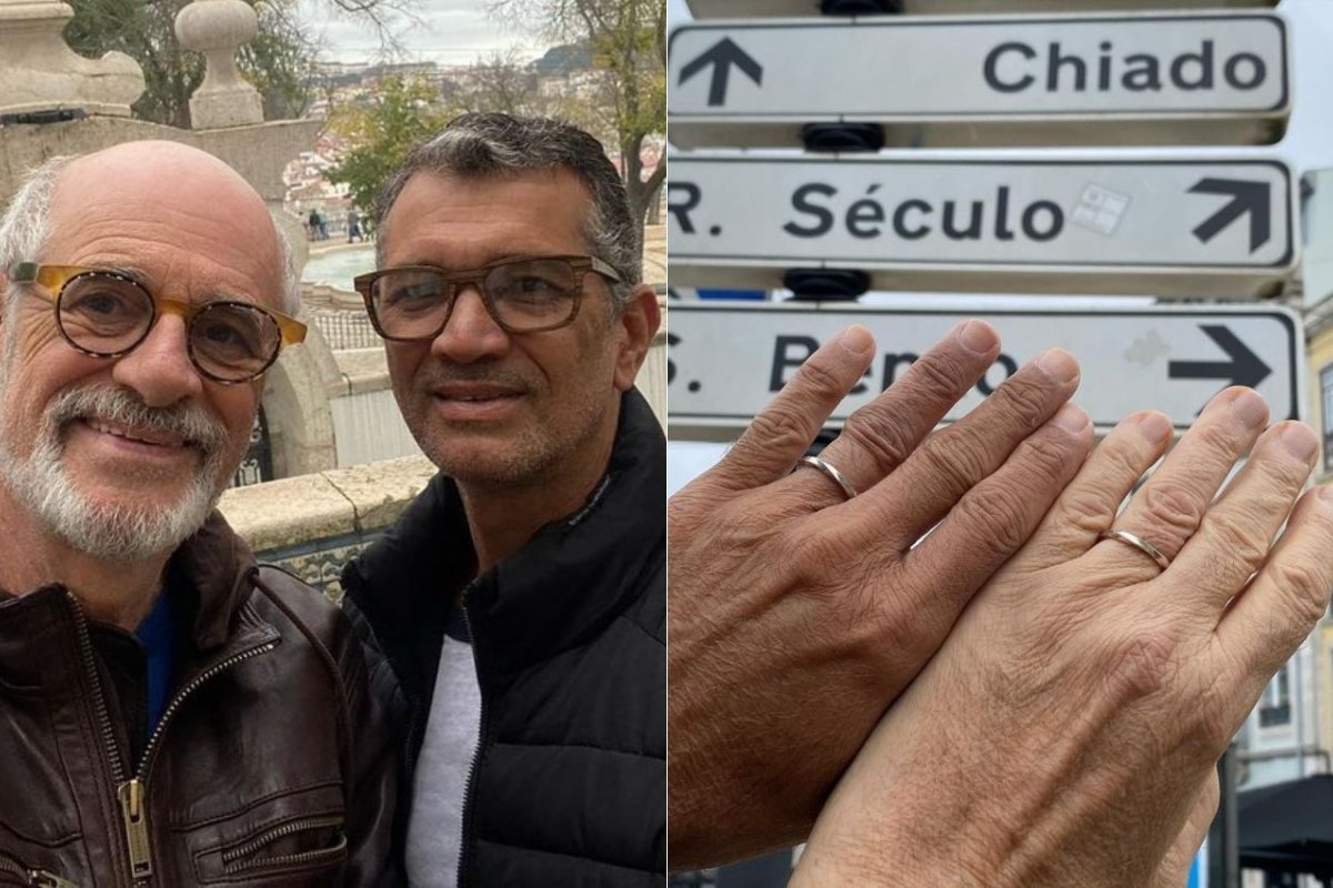 Aos 70 anos, Marcos Caruso se casa com técnico de enfermagem