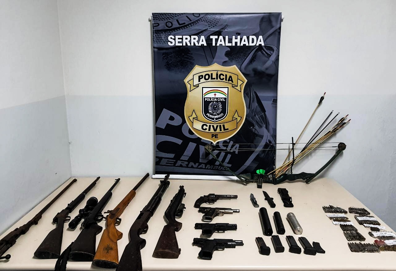 Polícia faz apreensão de armas do ano em bairro nobre de ST