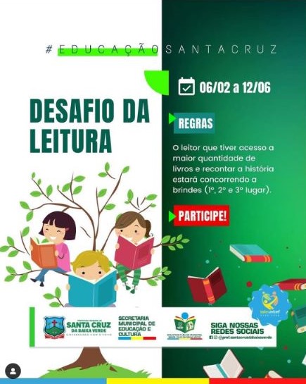 Santa Cruz promove o Desafio da Leitura
