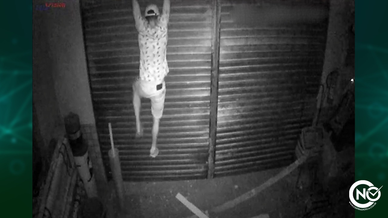 Homem é preso furtando mesas de estabelecimento comercial em ST 1 Homem é preso em flagrante