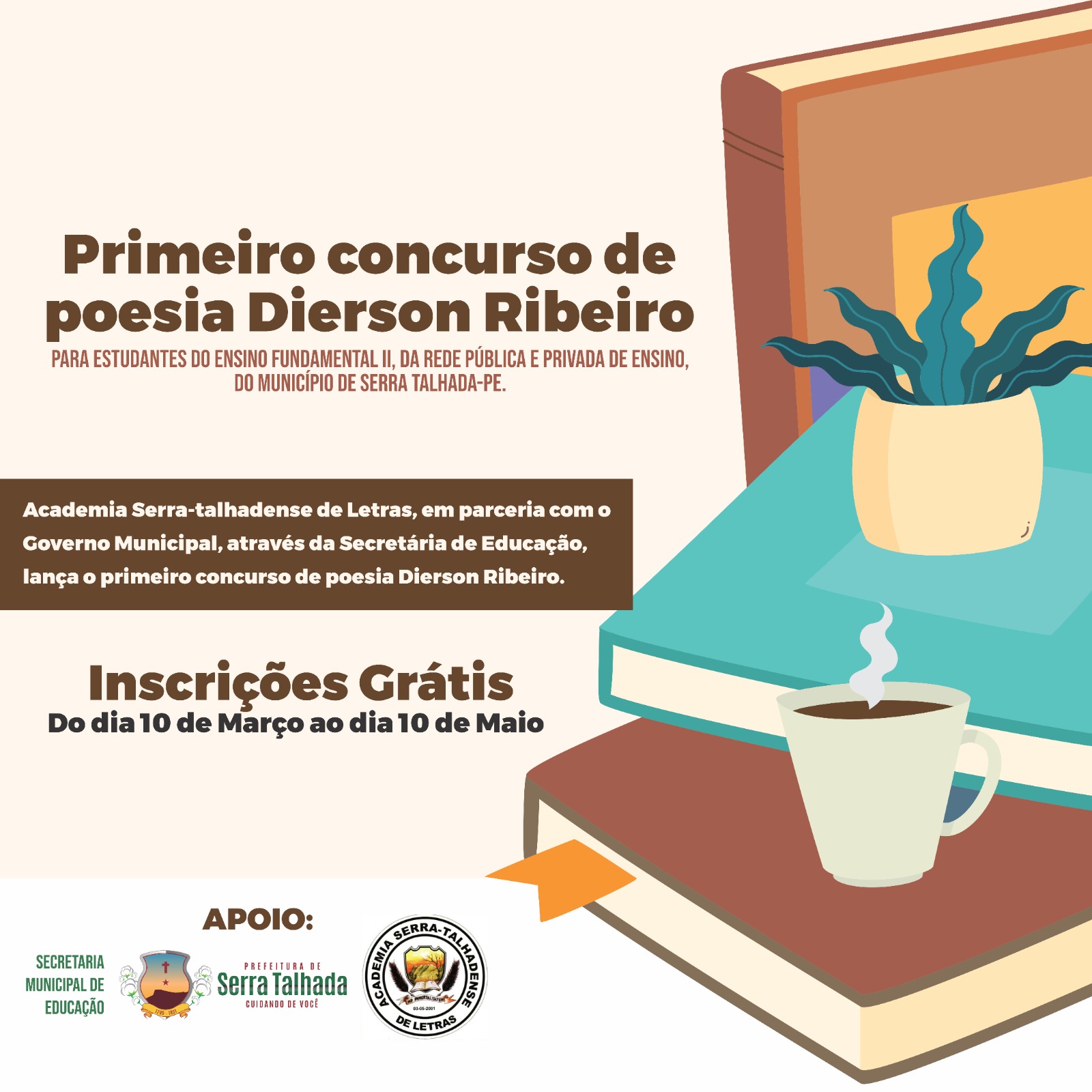 Concurso de poesia Dierson Ribeiro está com inscrições abertas em ST