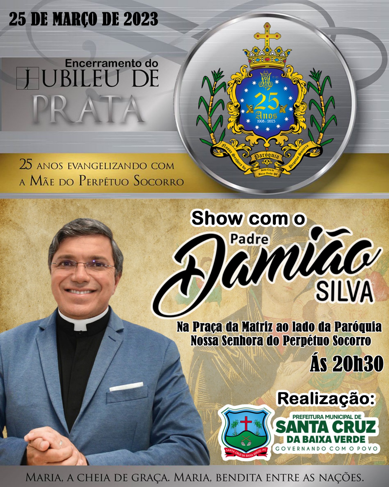 Santa Cruz Promove show com Padre Damião Silva