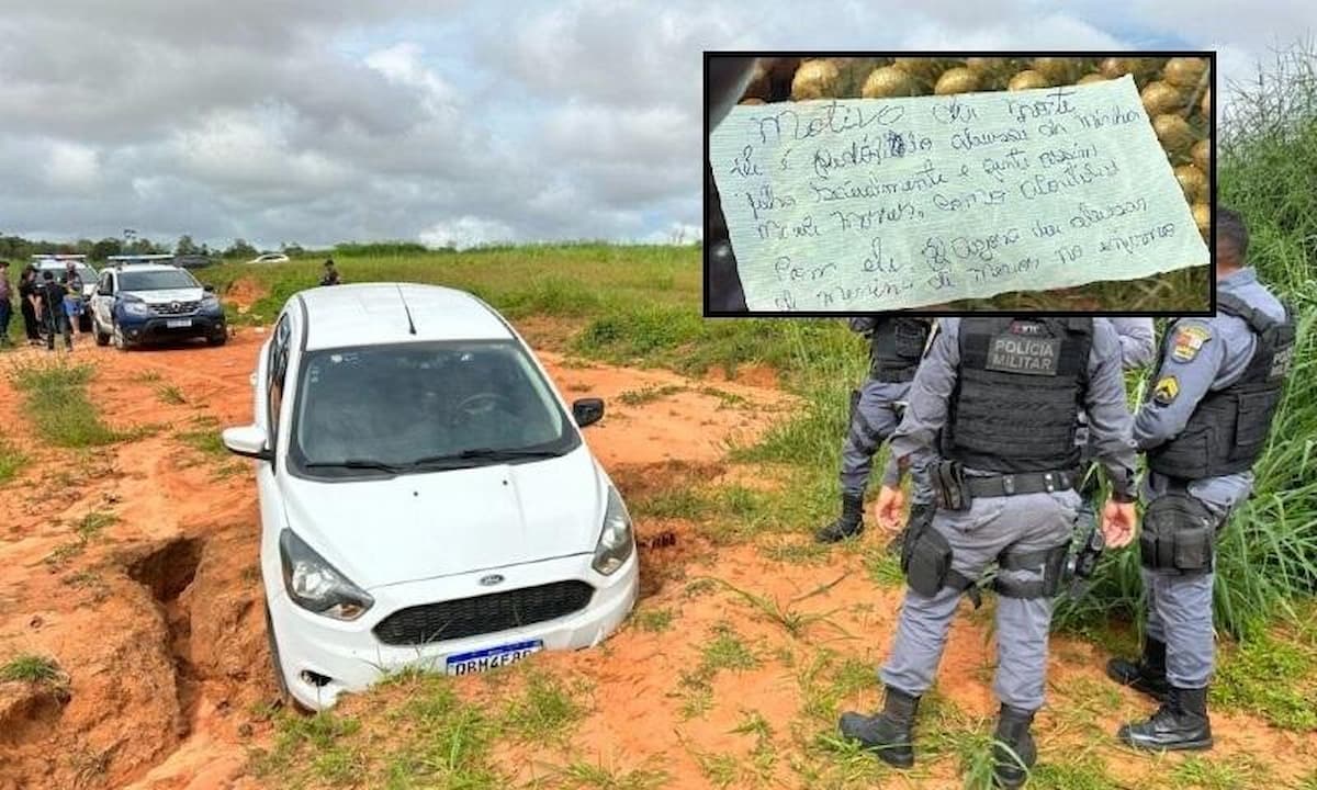 Motorista de aplicativo é encontrado morto com bilhete do lado