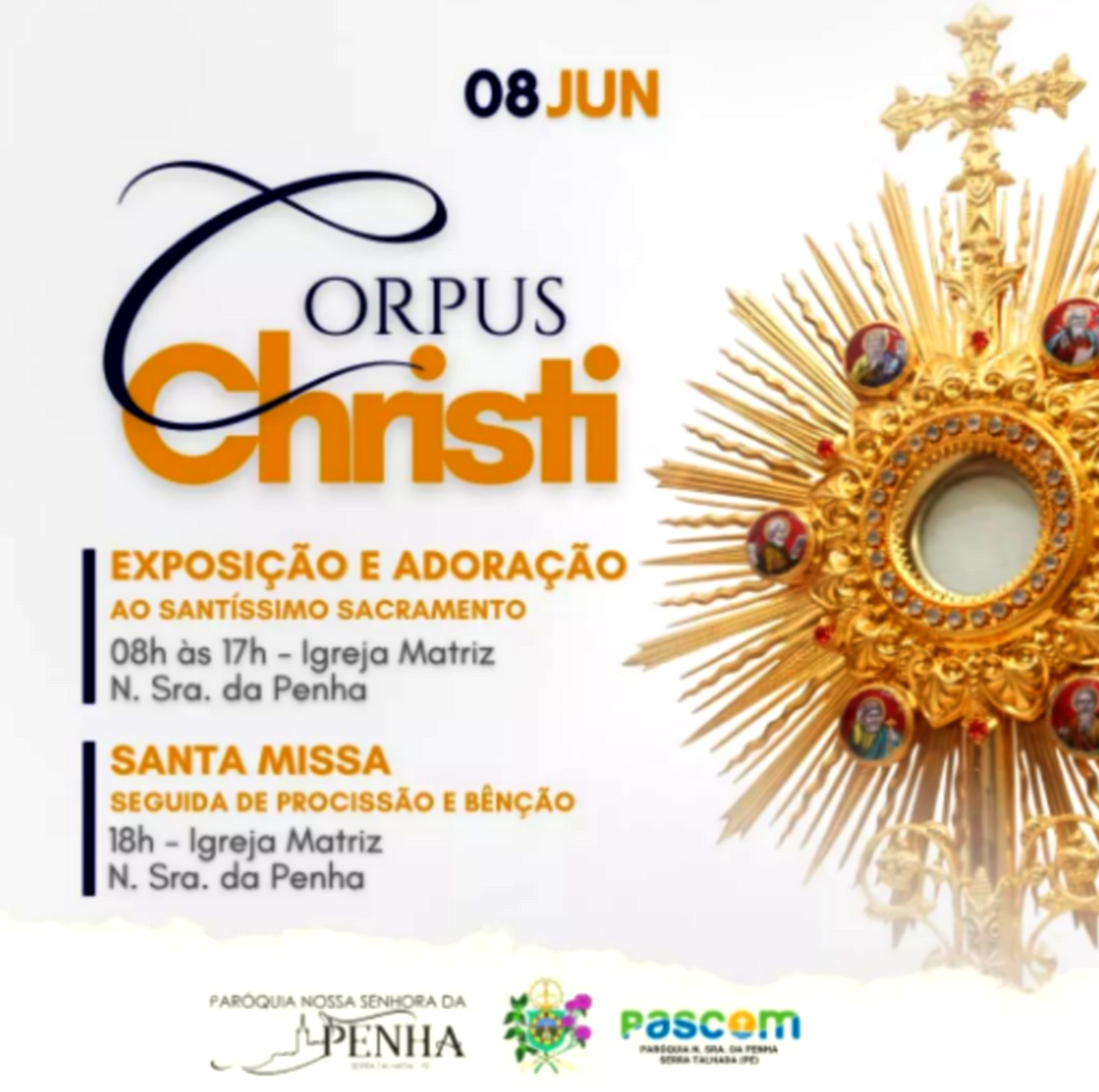 Paróquia de ST convida fiéis para Corpus Christi
