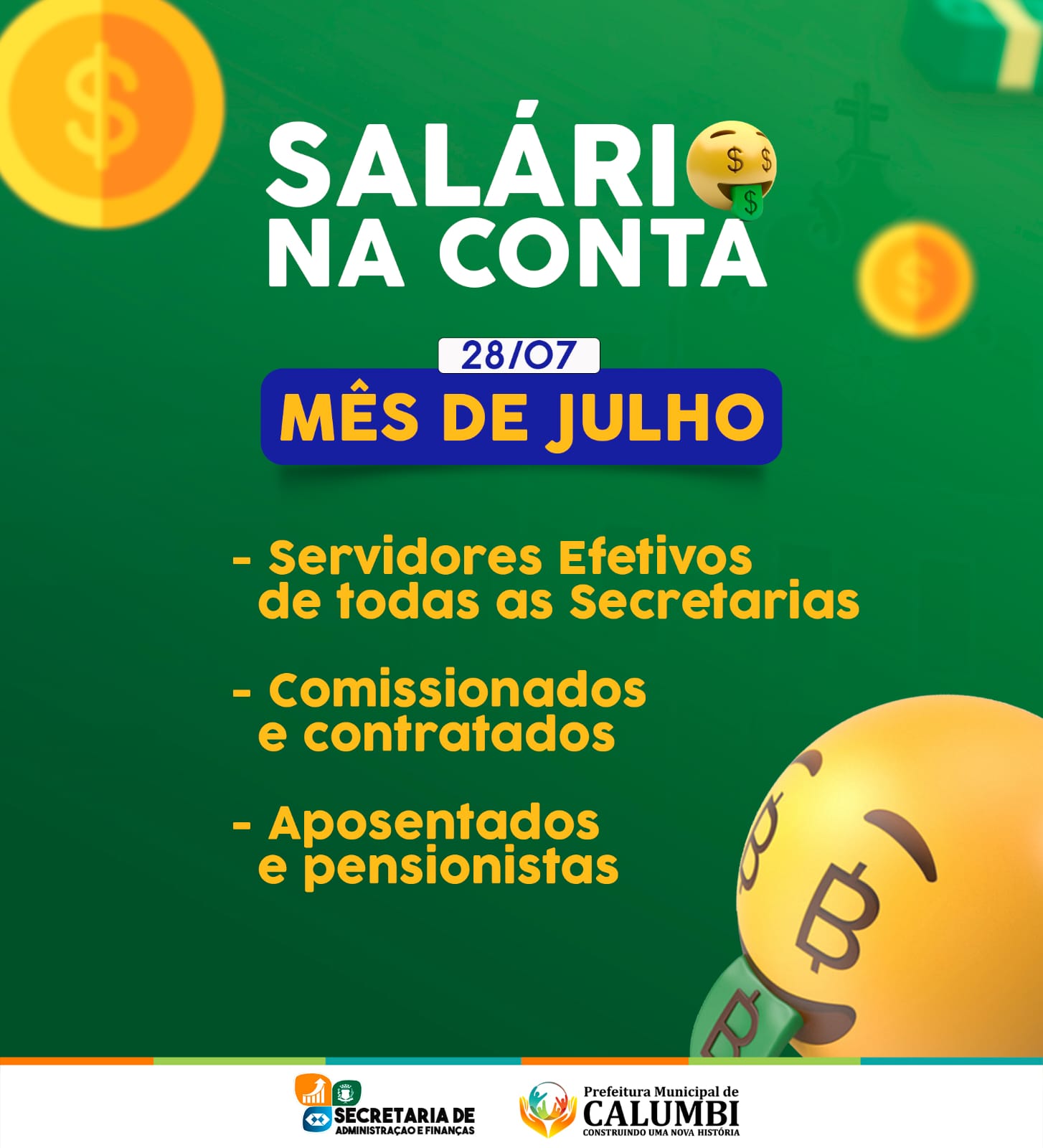 Calumbi realiza pagamento de servidores municipais