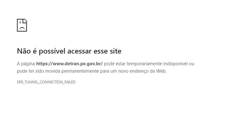 Portais do Governo de PE saem do ar