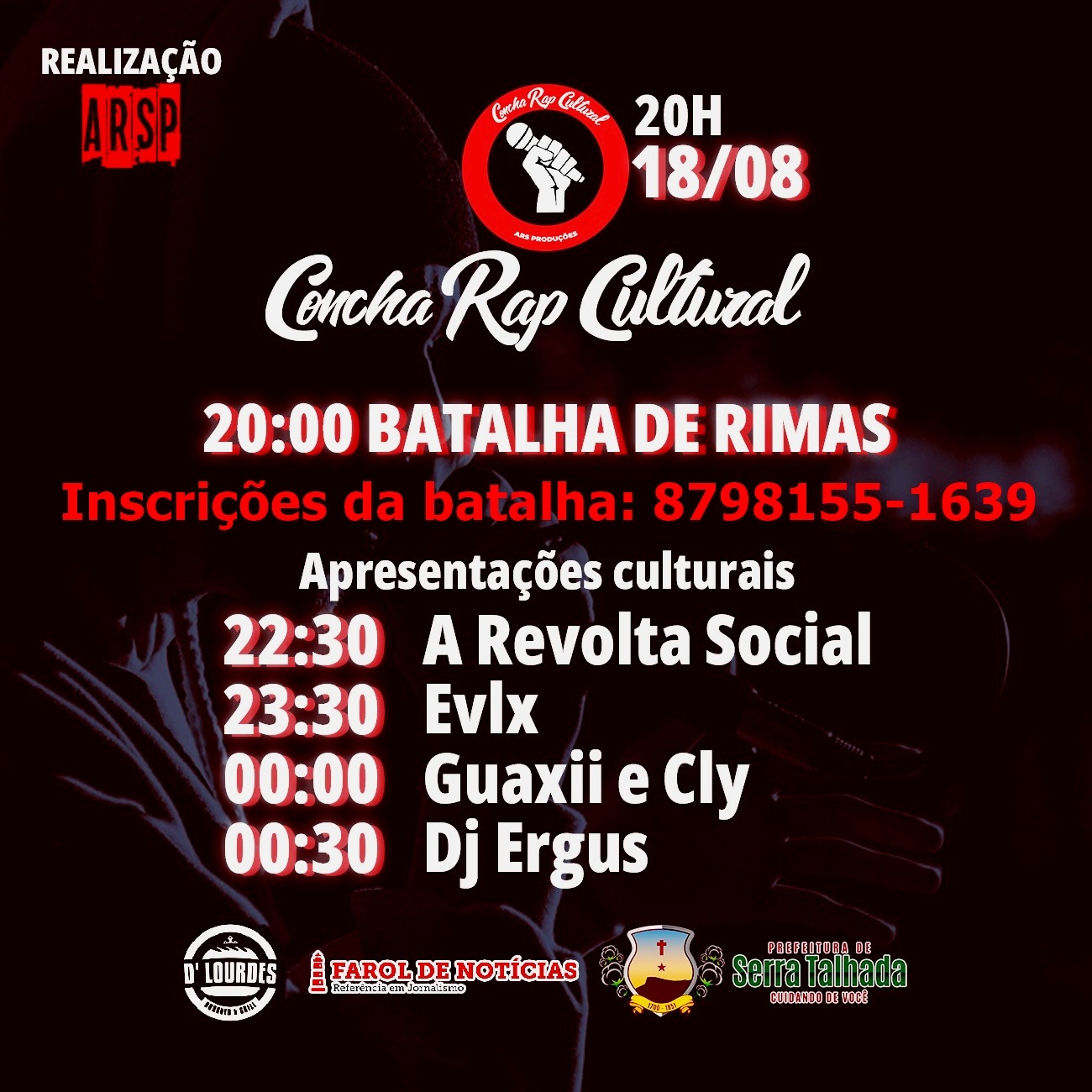 Rap Concha Cultural estreia em Serra Talhada nesta sexta-feira (18)