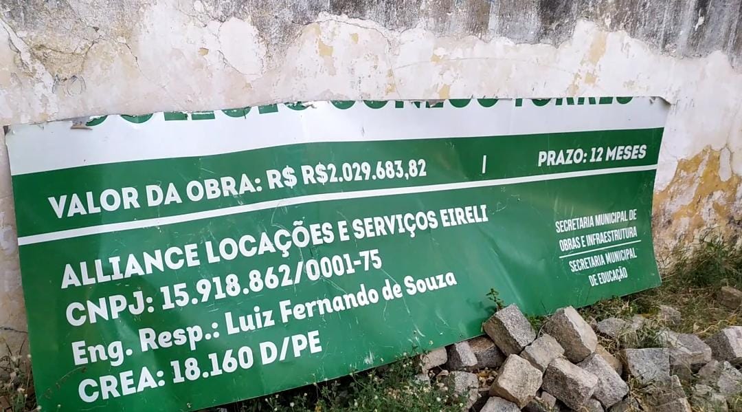 Vereador denuncia obra parada em ST e alerta sobre prejuízos