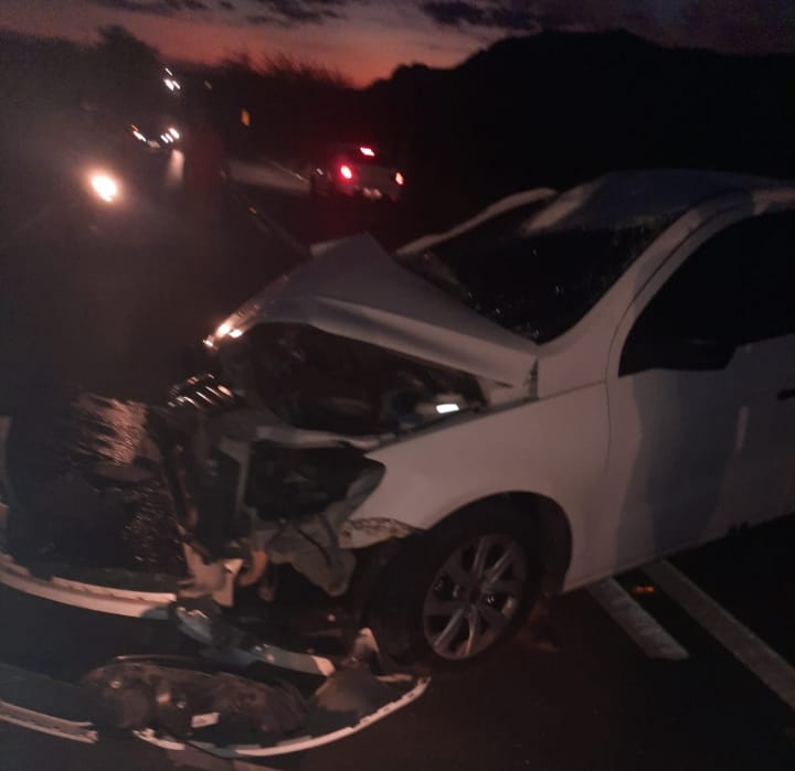 Serra-talhadense sofre acidente na 365 e carro fica destruído