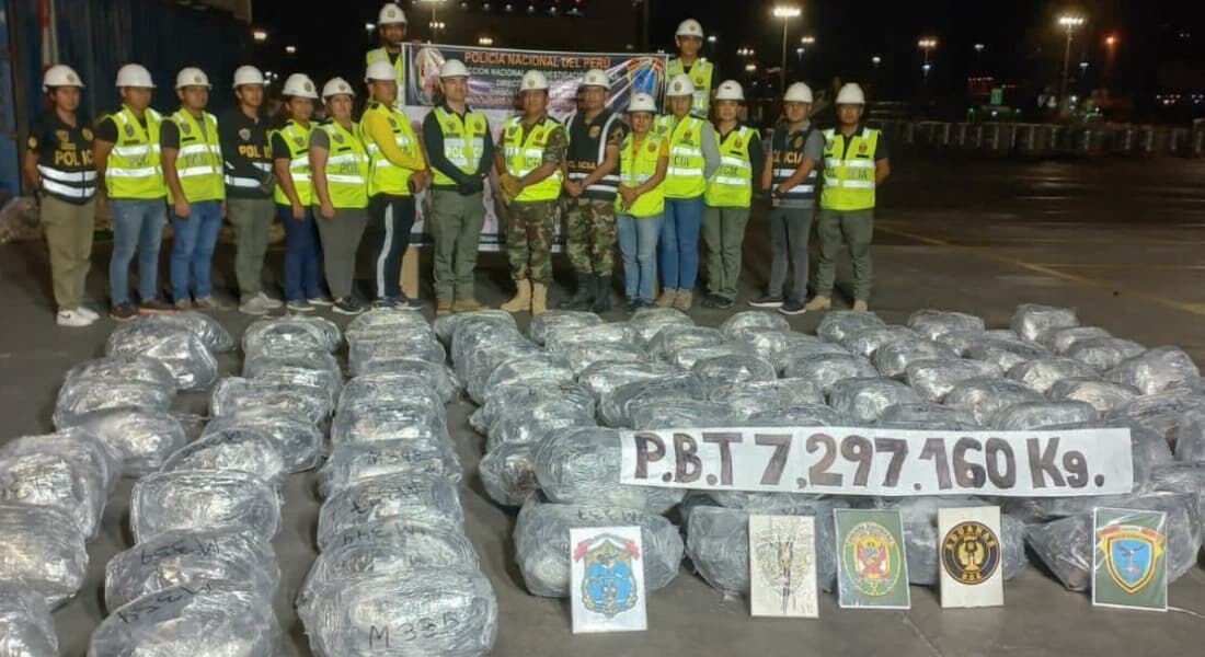 Peru apreende 7,2 toneladas de cocaína destinadas à Bélgica