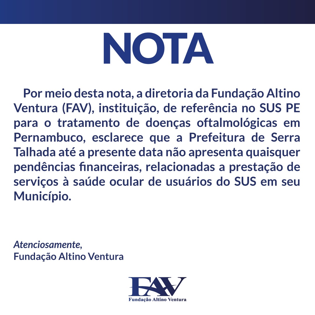 Fundação Altino Ventura nega débitos do governo Márcia