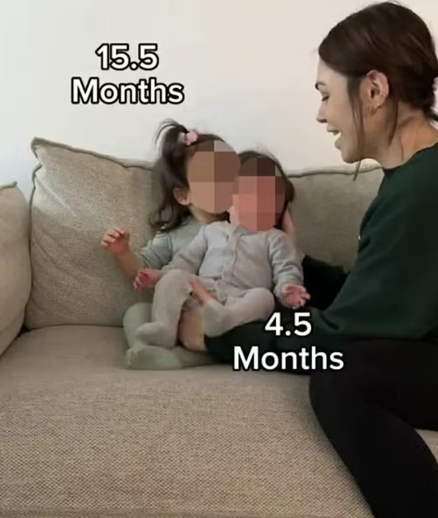 "Meus bebês nasceram com 11 meses de diferença e são gêmeos" diz mulher