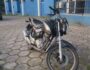 Motocicleta usada no crime foi apreendida — Foto: Reprodução/TV Globo