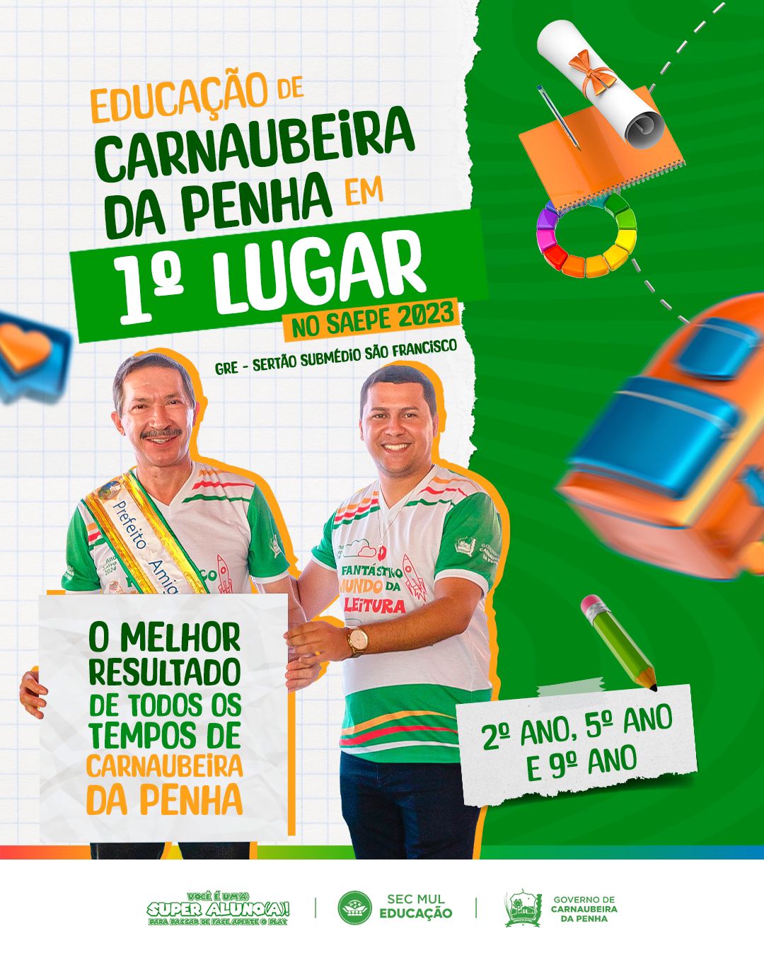 Carnaubeira comemora 1º lugar no Saepe