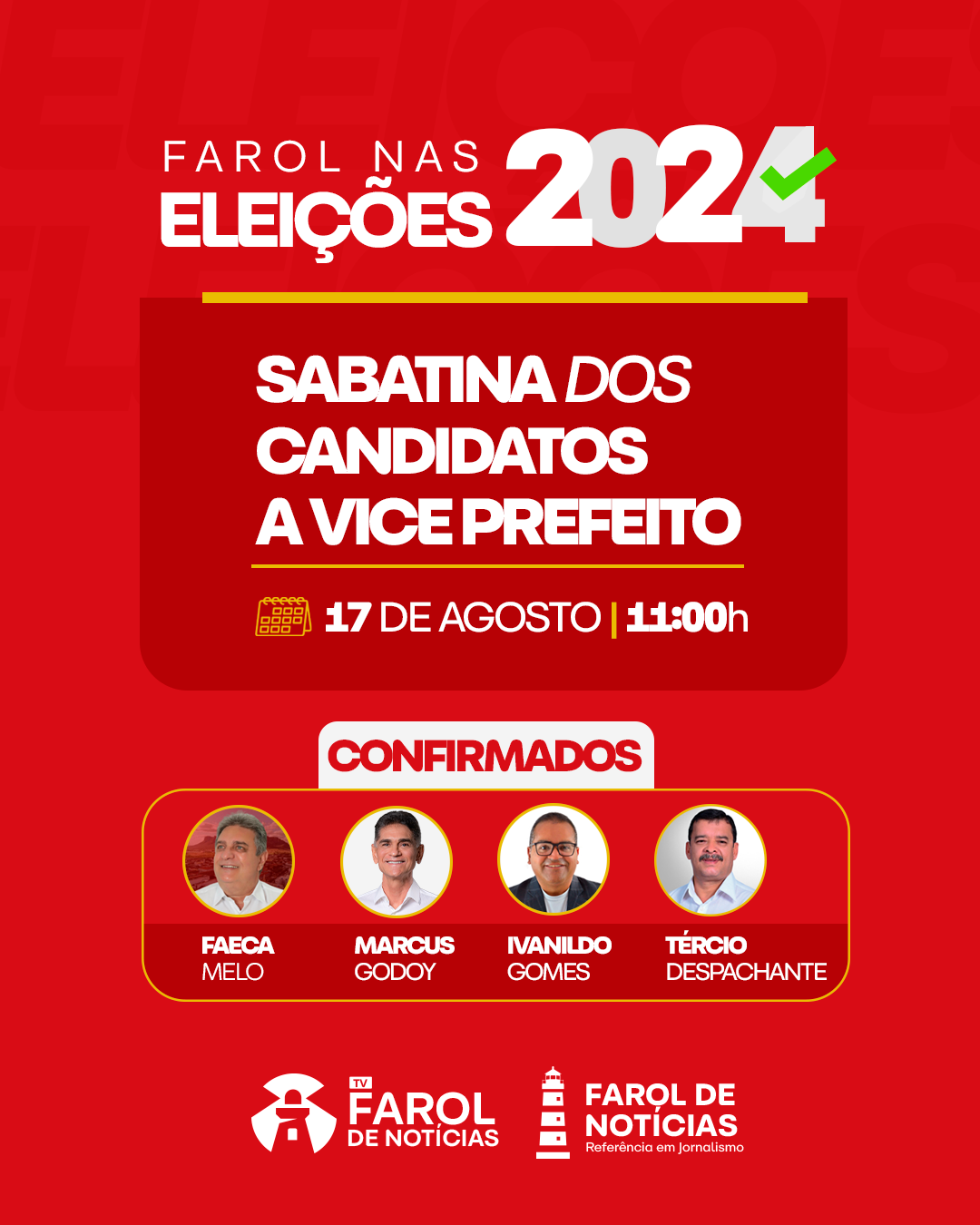 TV Farol faz sabatina com os candidatos a vice-prefeito de ST