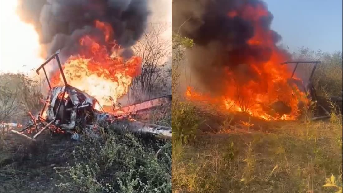 Helicóptero cai em Caruaru e deixa 2 mortos e 1 ferido - Foto: Reprodução/ Blog do Mário Flávio