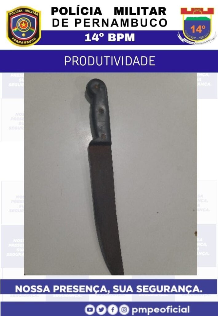 Homem armado com facão é preso em ST; ele disse que tinha 'inimigo'