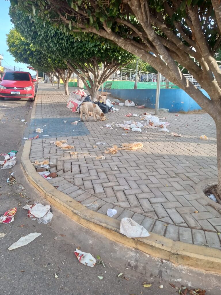 Santa Cruz virou uma praça de lixo e abandono 1 praça de Santa Cruz