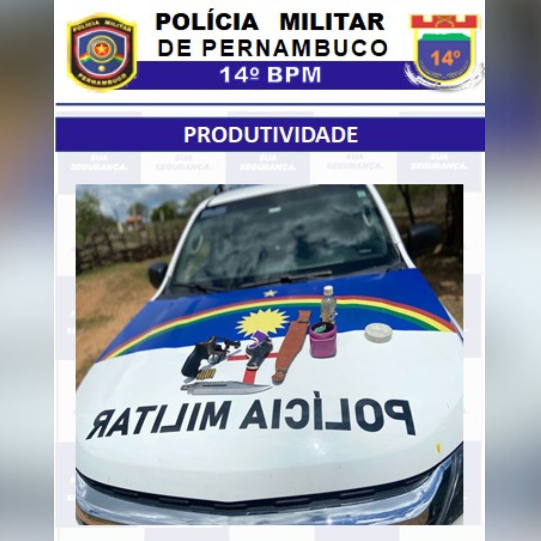 Polícia Militar apreende armas em Serra Talhada e Flores nesta 2ª