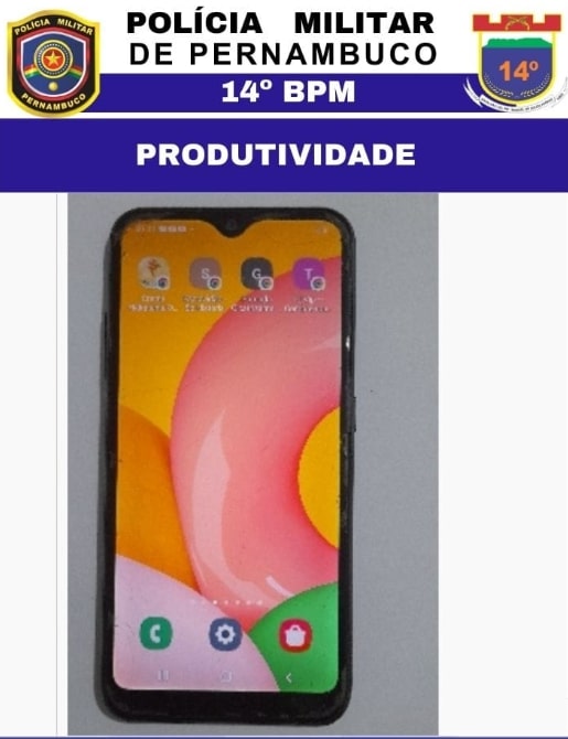 Após furto, menores negociam aparelho celular por apenas cinquenta reais 1 Foto: Divulgação/PMPE
