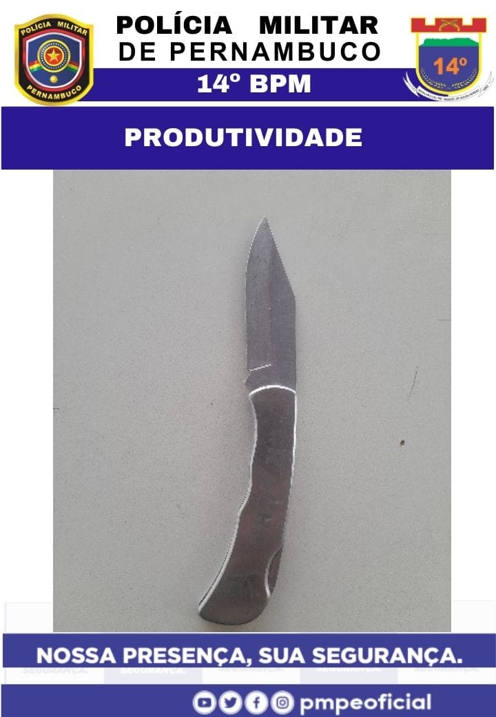Homem com canivete tenta fugir da PM e termina na Delegacia de ST