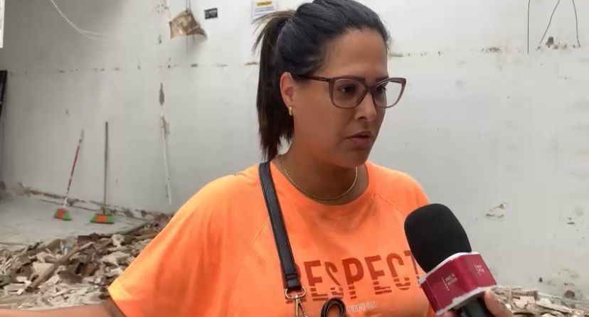 Teto de loja desaba no centro de ST nesta 2ª; comerciante faz alerta 2 Foto: Licca Lima/Farol de Notícias