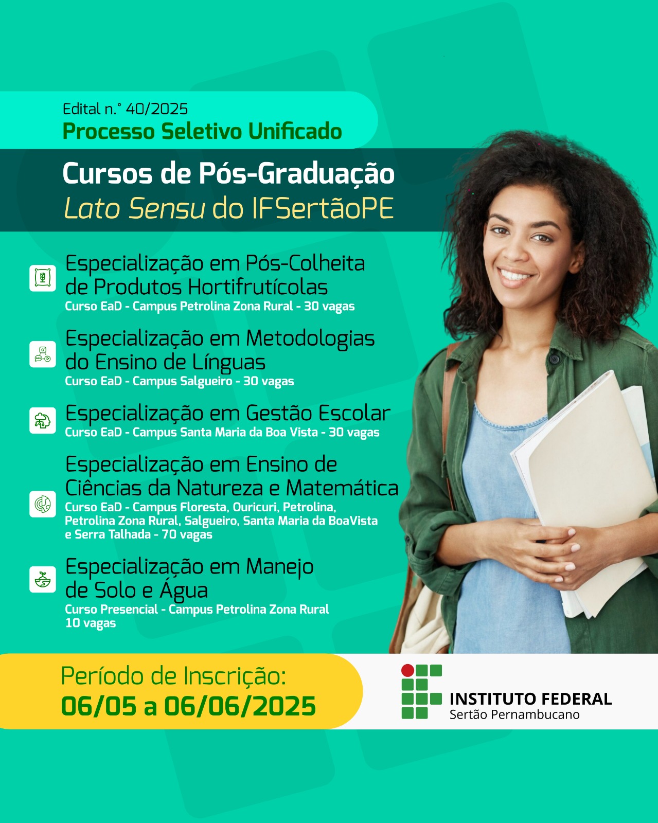 IFSertãoPE ofertará 170 vagas em cursos de pós-graduação