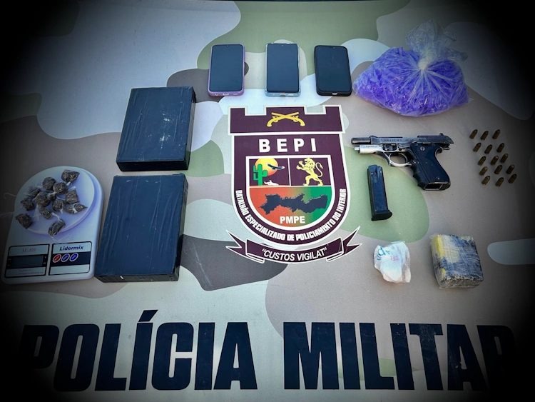 'Casal do Tráfico' é preso em ST com cocaína, maconha e arma de fogo