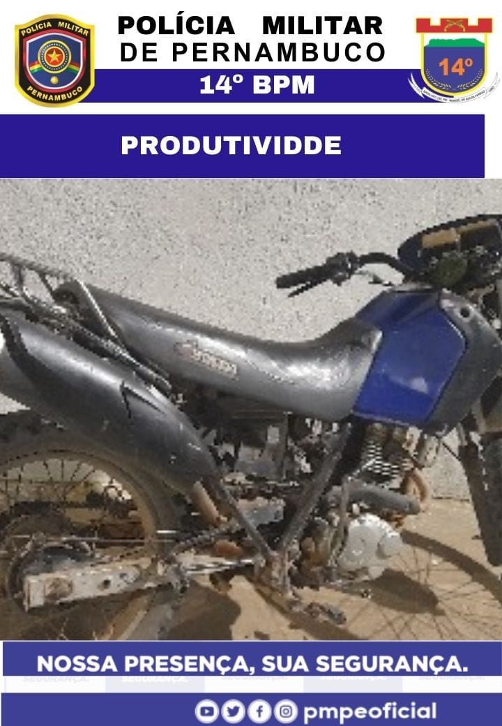 Motocicleta com motor adulterado é apreendida no Sertão