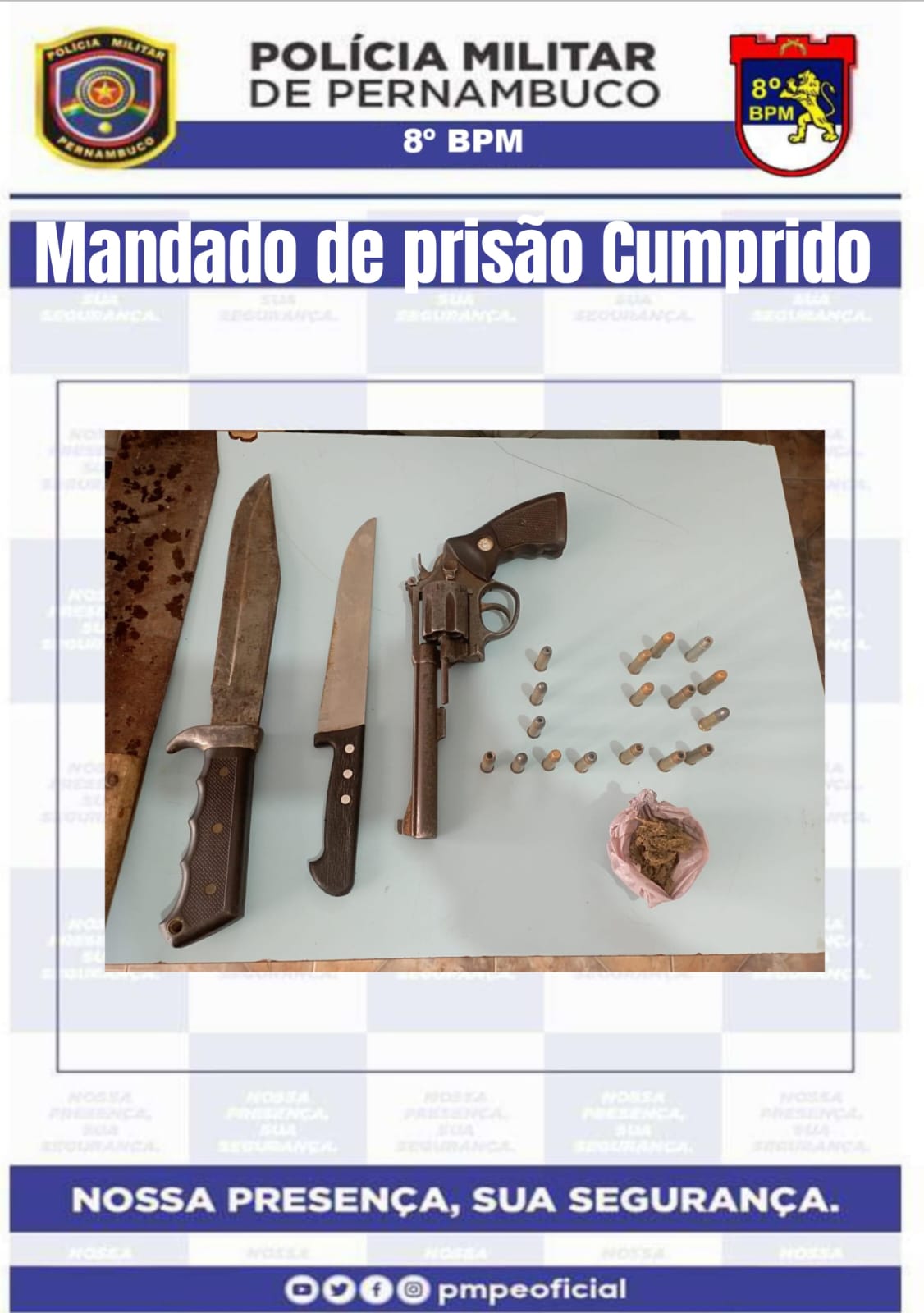PM cumpre mandado de prisão e apreende armas no Sertão 1 Foto: Divulgação/PMPE
