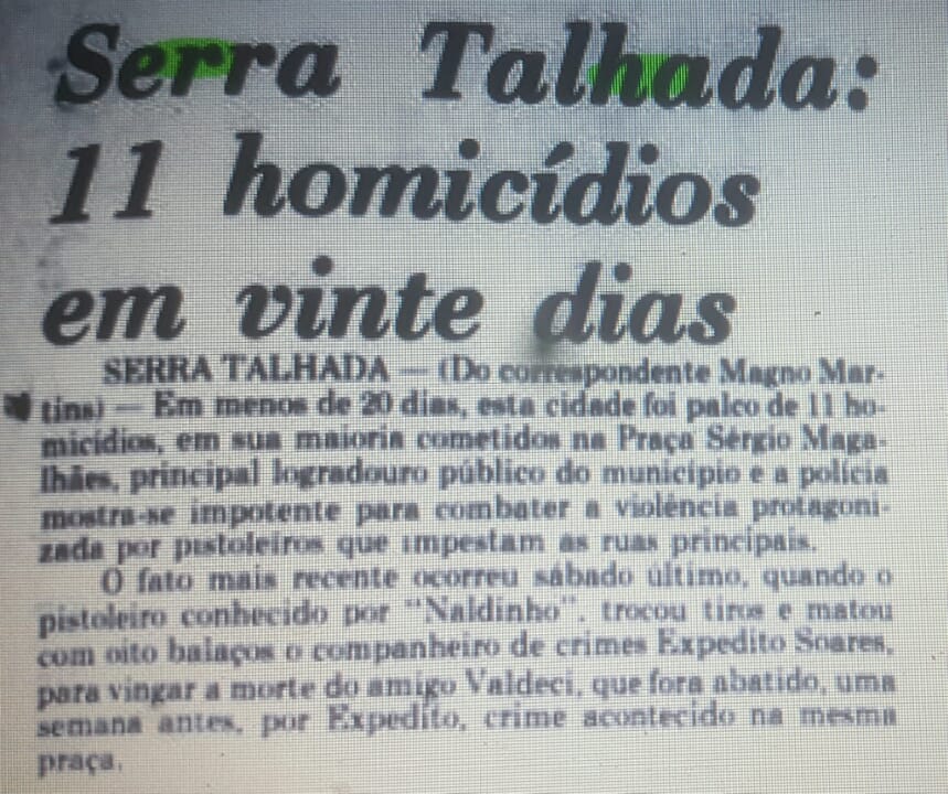 Praça Sérgio Magalhães já foi cenário de 11 homicídios em 20 dias