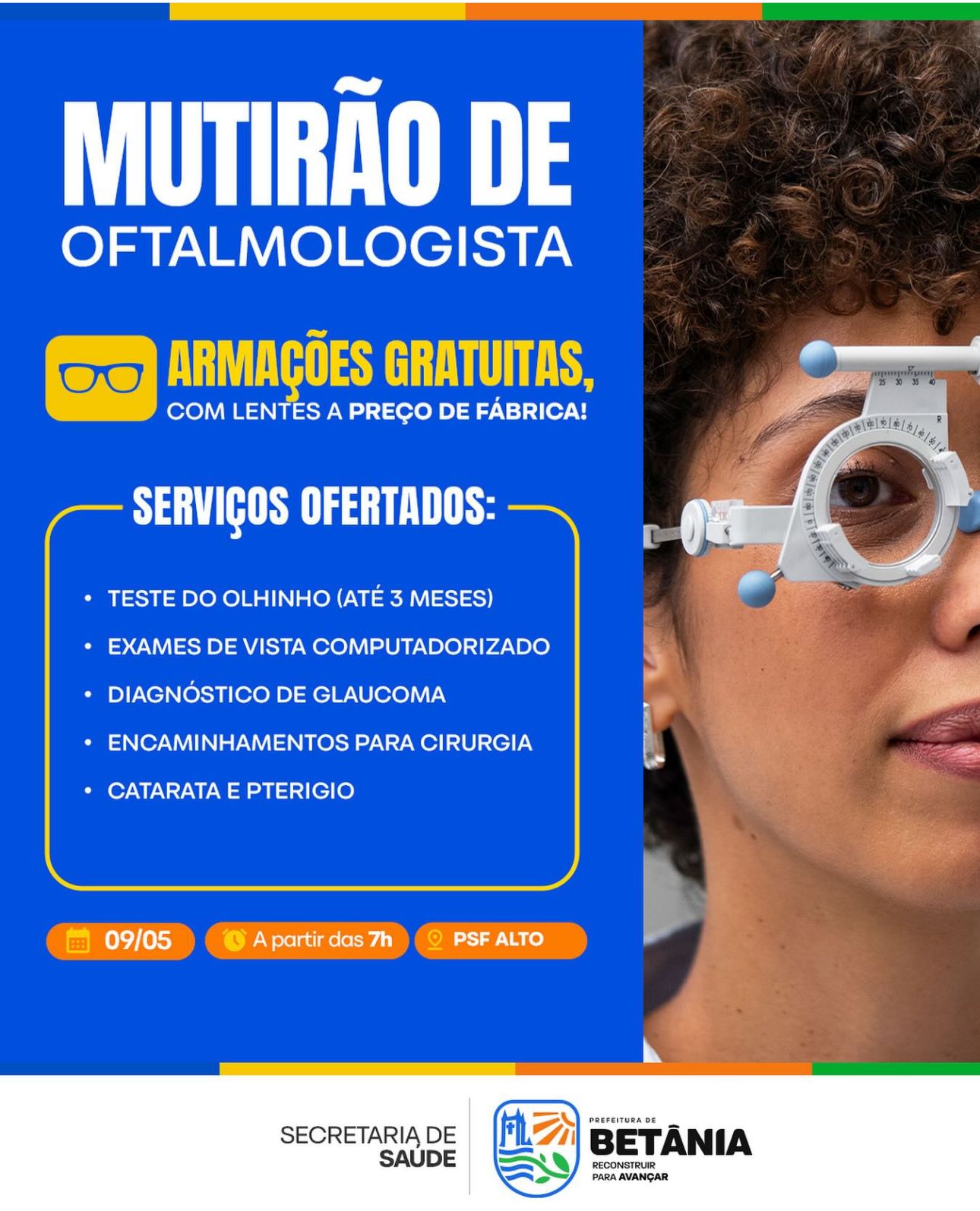 Prefeitura promove mutirão de exames oftalmológicos