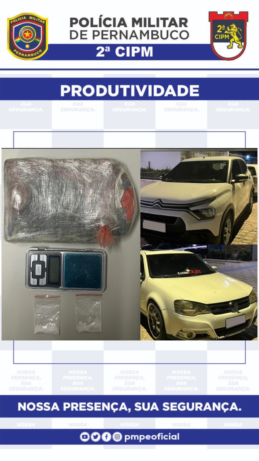 Dois homens são presos por tráfico em Cabrobó 1 Dois homens são presos por tráfico em Cabrobó - Imagem: Divulgação/PMPE